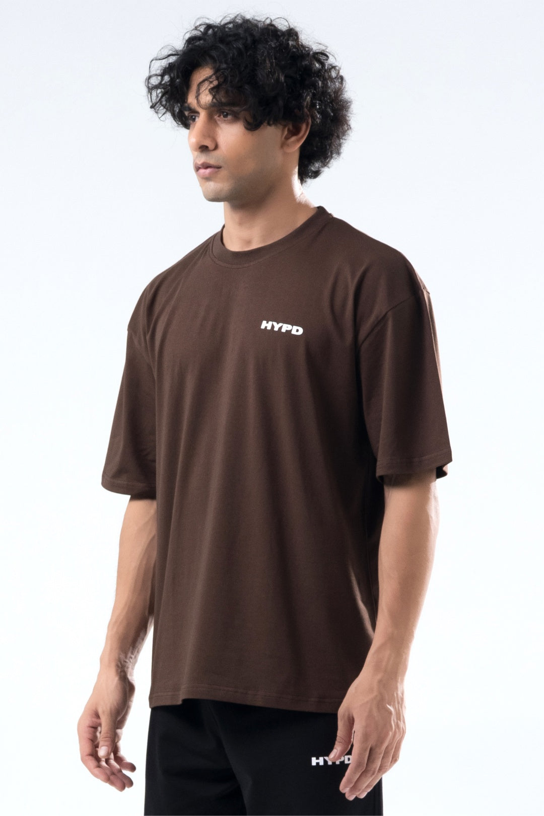 brown essential oversized t-shirt men 