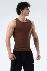 mocha signature ribbed vest mens