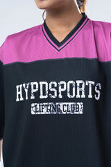 pink lifting club oversized training jersey women 
