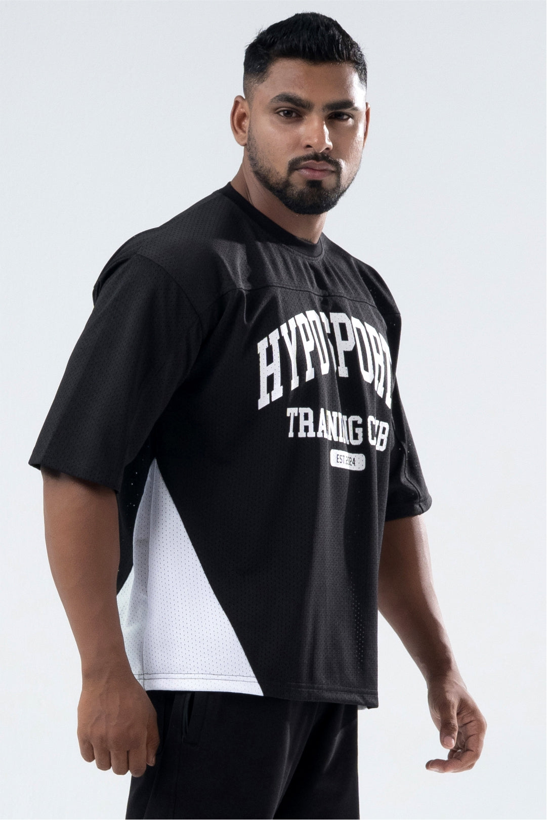 black/white training club mesh oversized jersey mens 