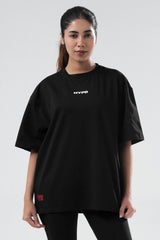 black run club oversized t-shirt women