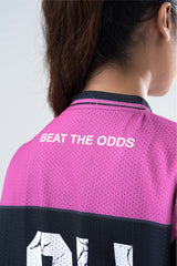 pink lifting club oversized training jersey women 
