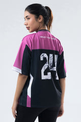 pink lifting club oversized training jersey women 