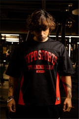 black/red training club mesh oversized jersey men 