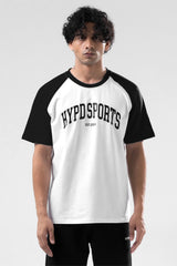black/white raglan oversized t-shirt mens 