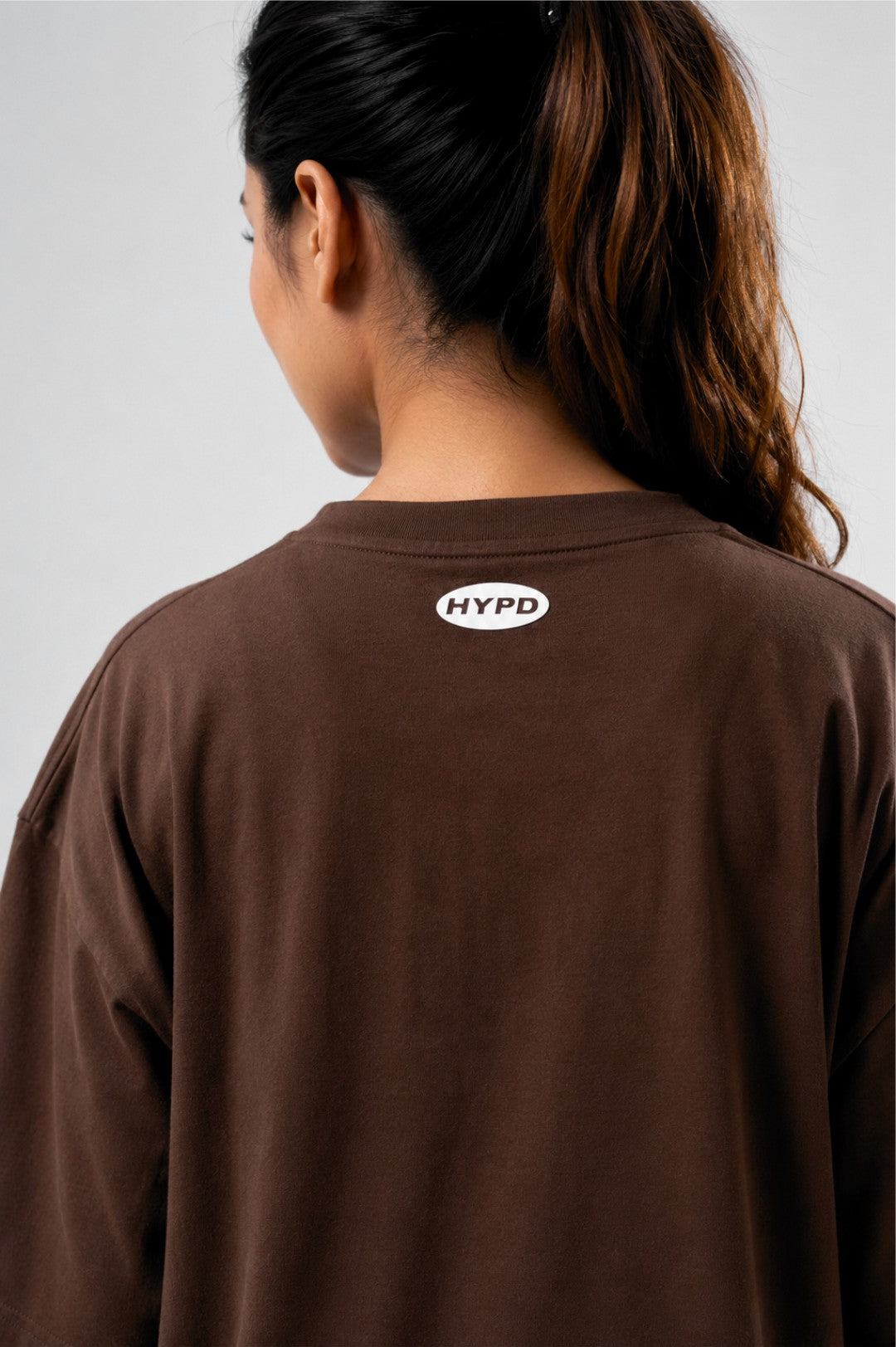 brown essential oversized t-shirt women