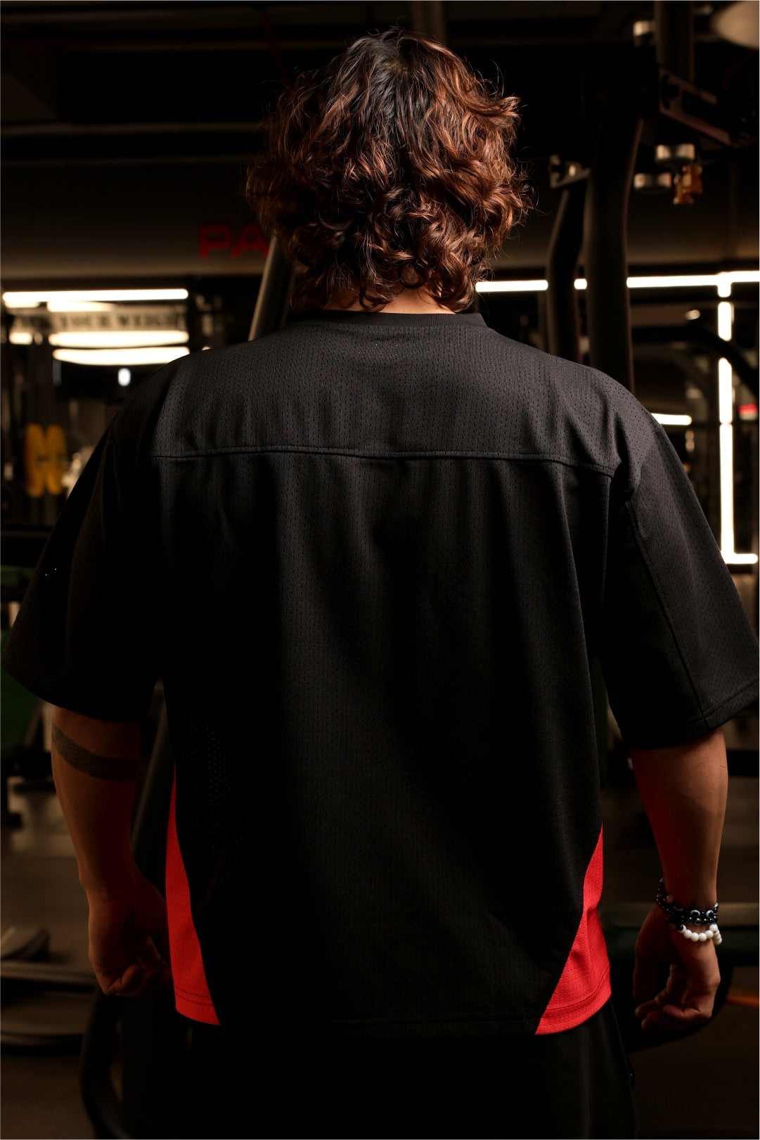 black/red training club mesh oversized jersey men 