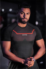 Black Legacy Compression T-Shirt With Red Print