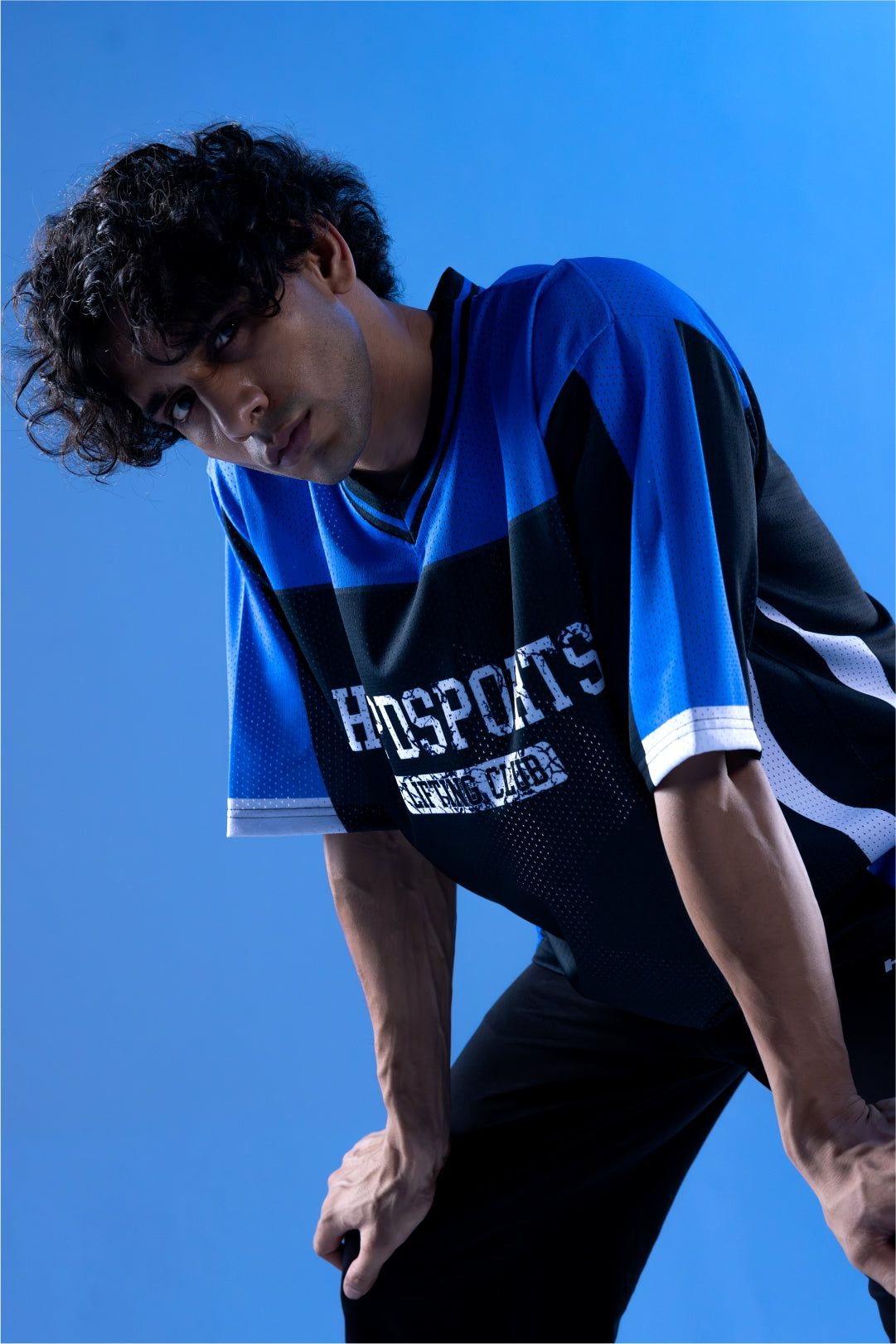blue lifting club oversized training jersey mens 