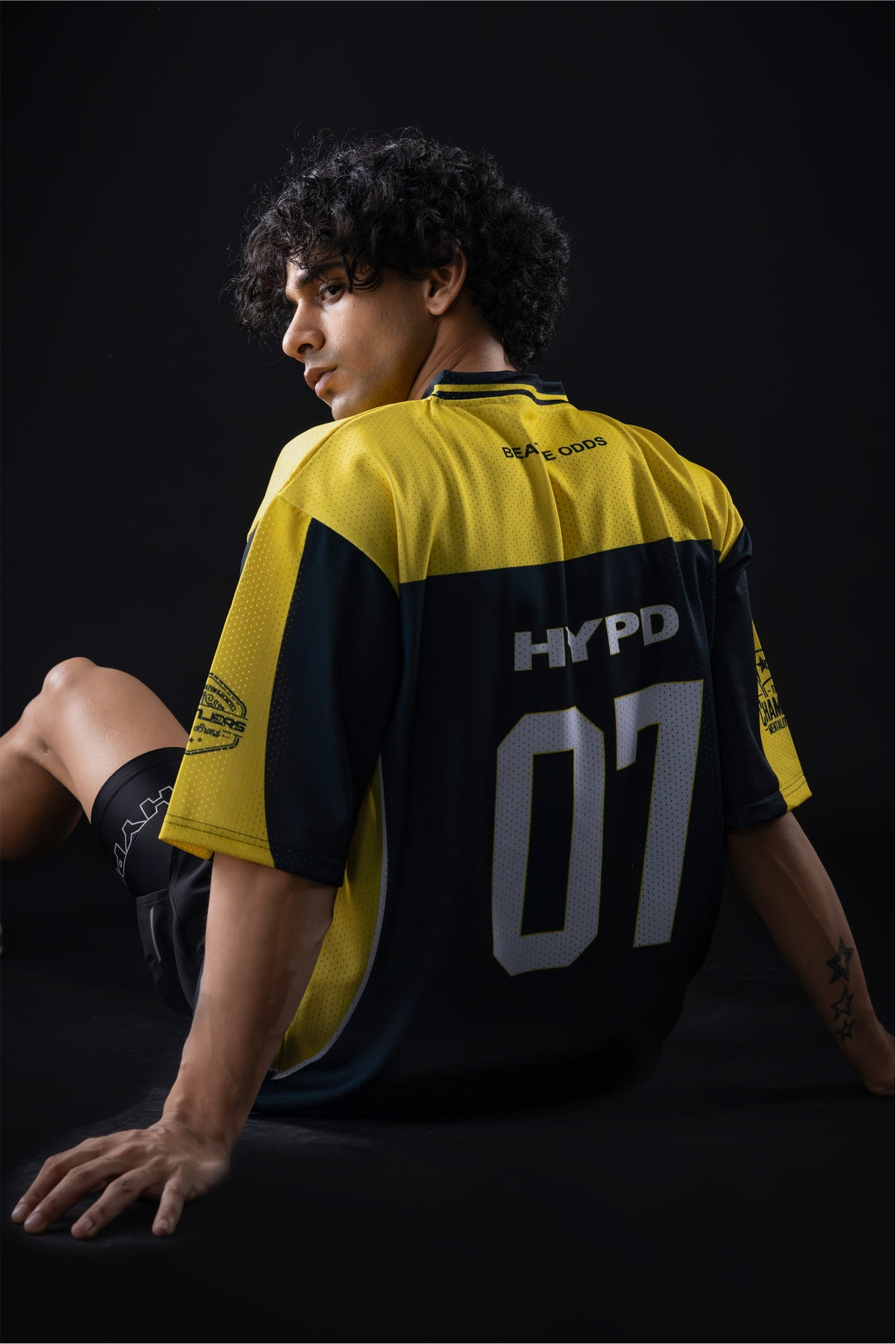 yellow champion mentality oversized training jersey women 