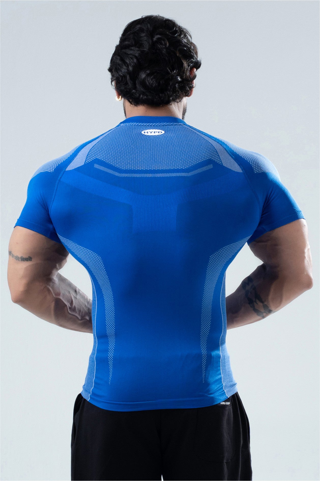 Blue HYPEX Seamless Compression T-Shirt for Men