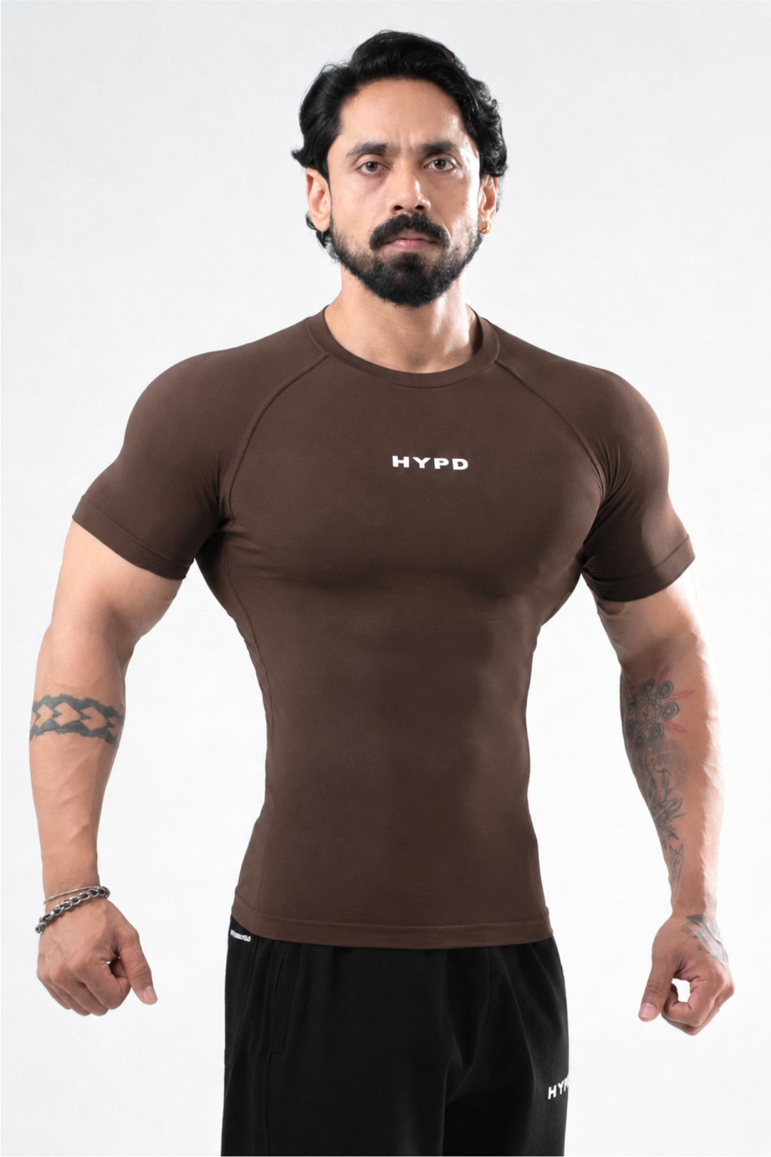 brown stealth compression t-shirt men 