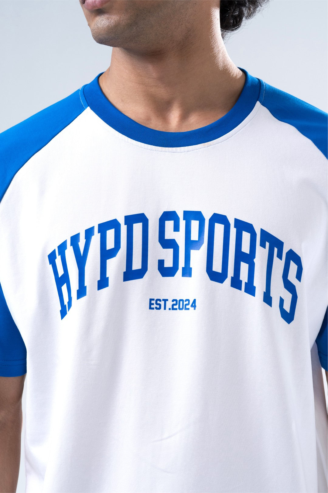 royal/white raglan oversized t-shirt mens 