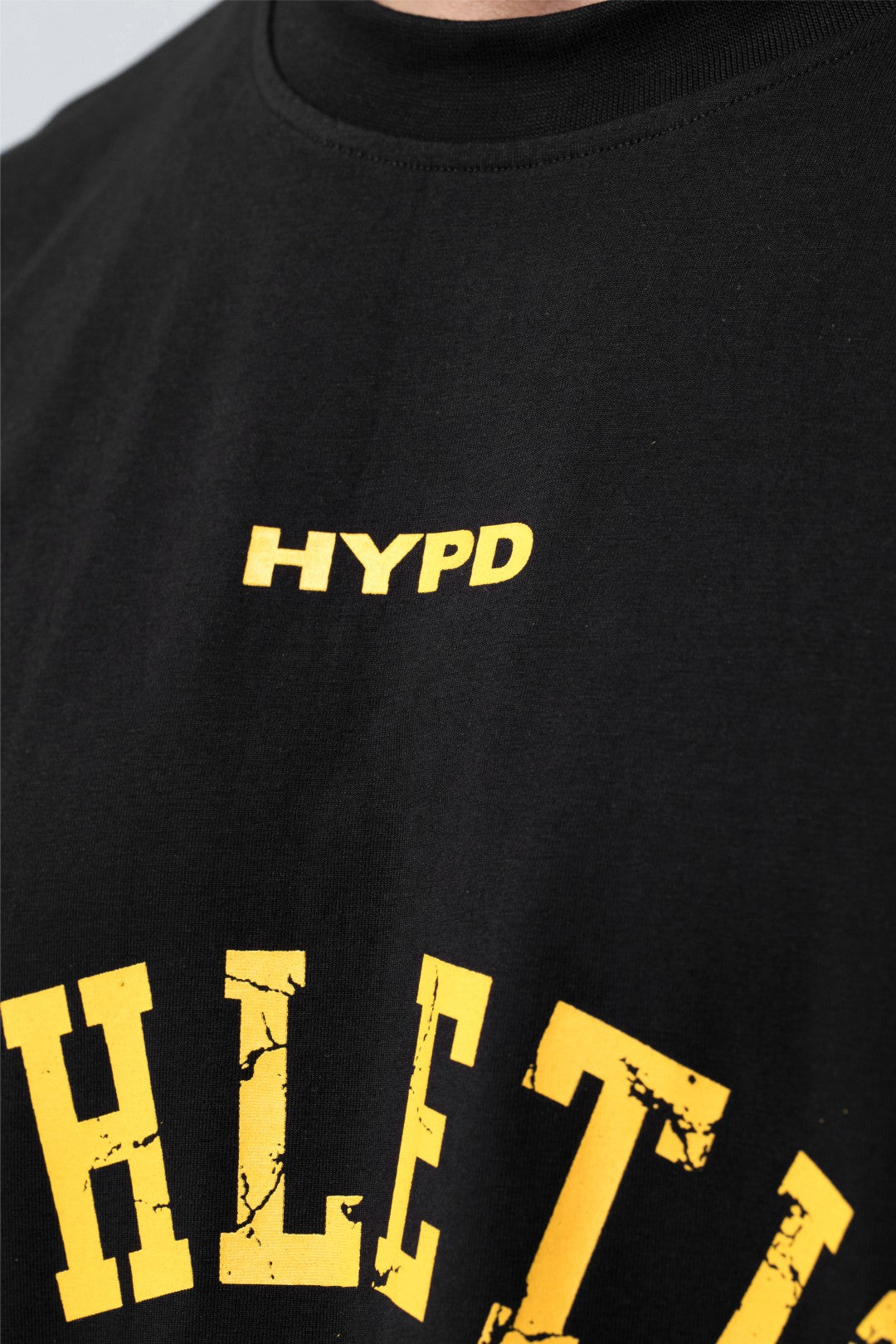 black/yellow athletic division oversized t-shirt men