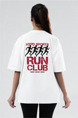 White Run Club Oversized T-Shirt Women