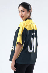 yellow champion mentality oversized training jersey women
