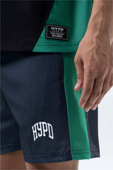 black/green training club mesh shorts mens 