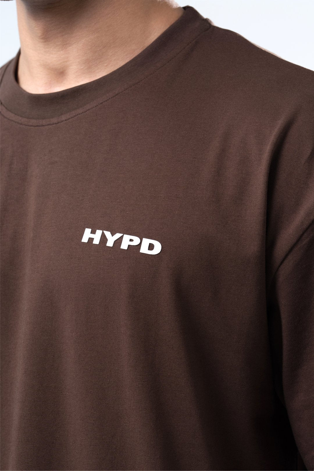 brown essential oversized t-shirt men 