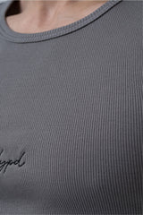 steel grey signature ribbed vest mens