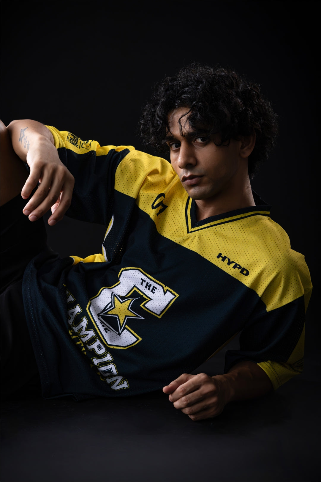 yellow champion mentality oversized training jersey women 