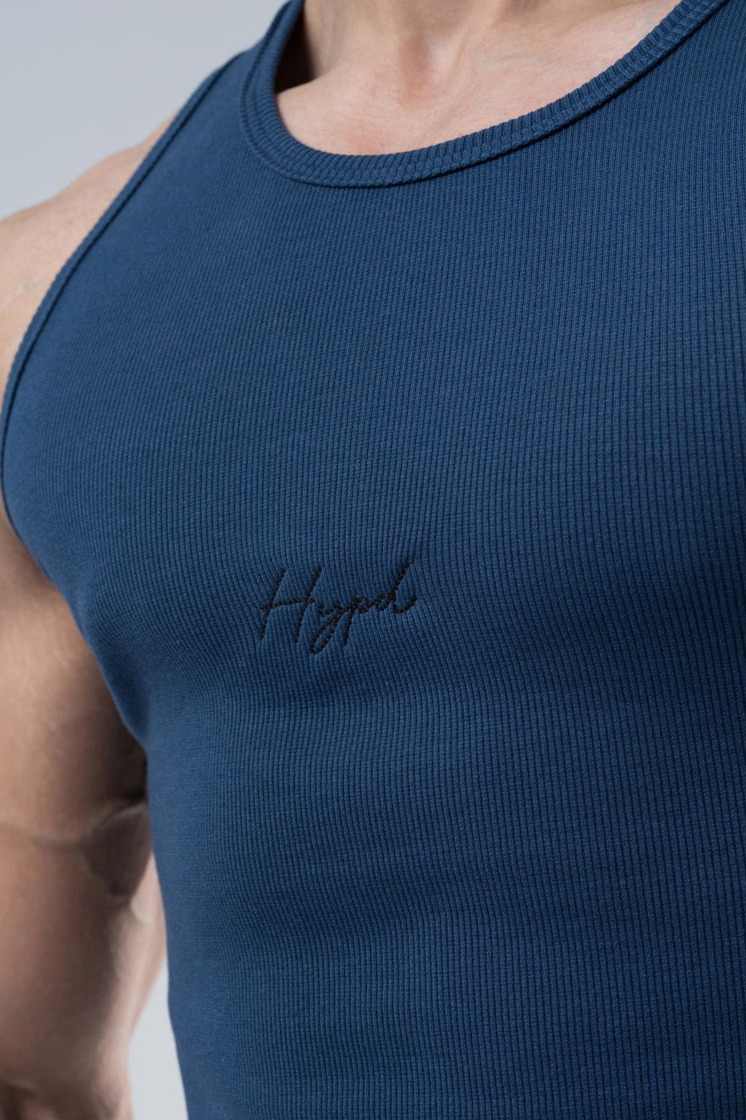 midnight blue signature ribbed vest mens 