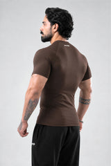 brown stealth compression t-shirt men 
