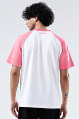 peach/white raglan oversized t-shirt mens 