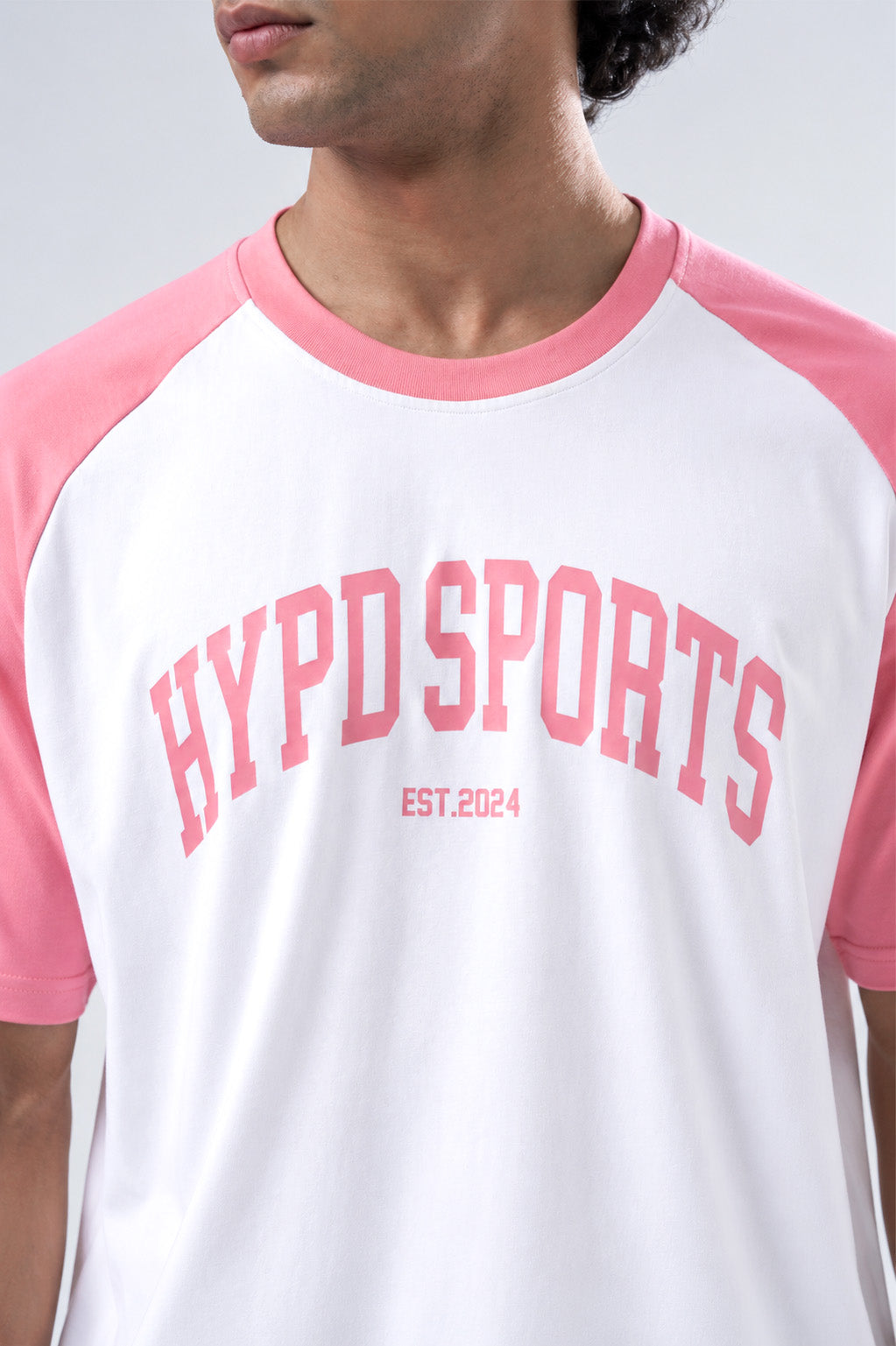 peach/white raglan oversized t-shirt mens 