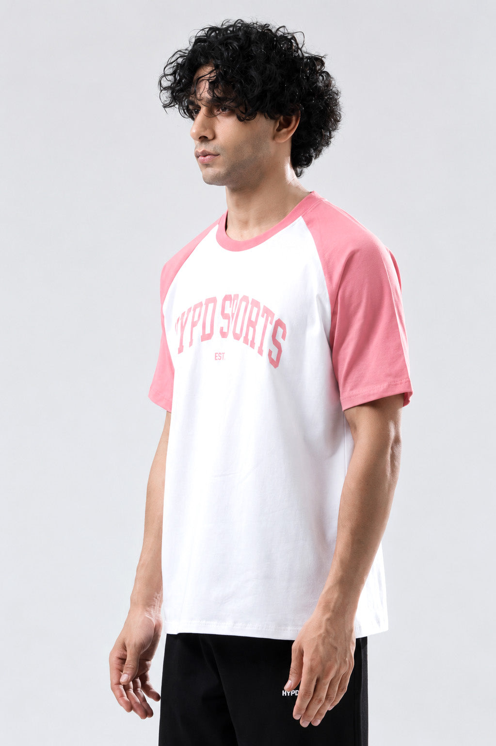 peach/white raglan oversized t-shirt mens 