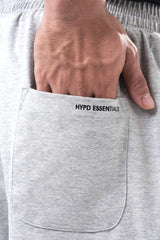 light grey melange essential straight fit track pants mens 