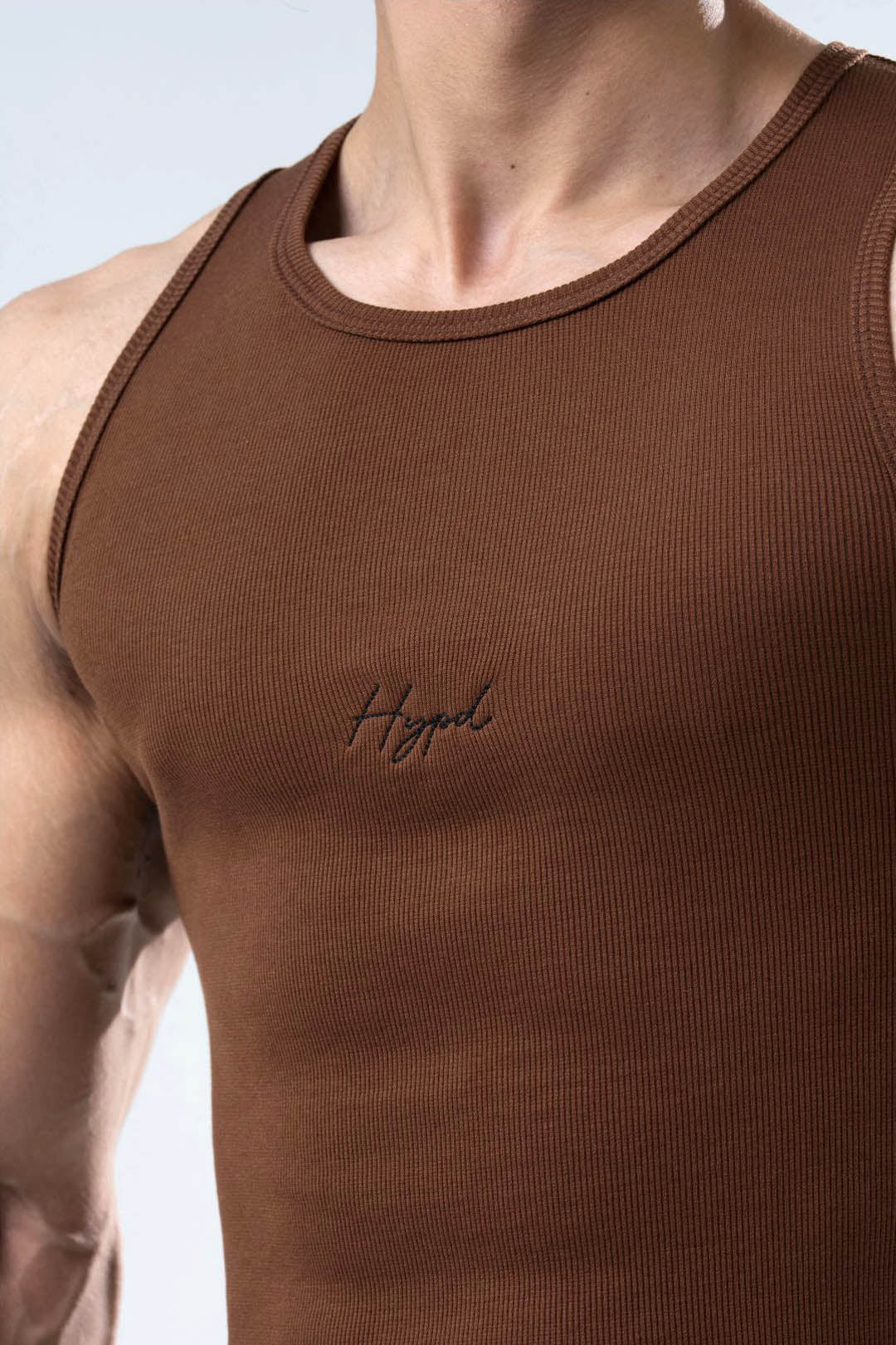 mocha signature ribbed vest mens