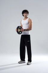 white signature ribbed vest mens 