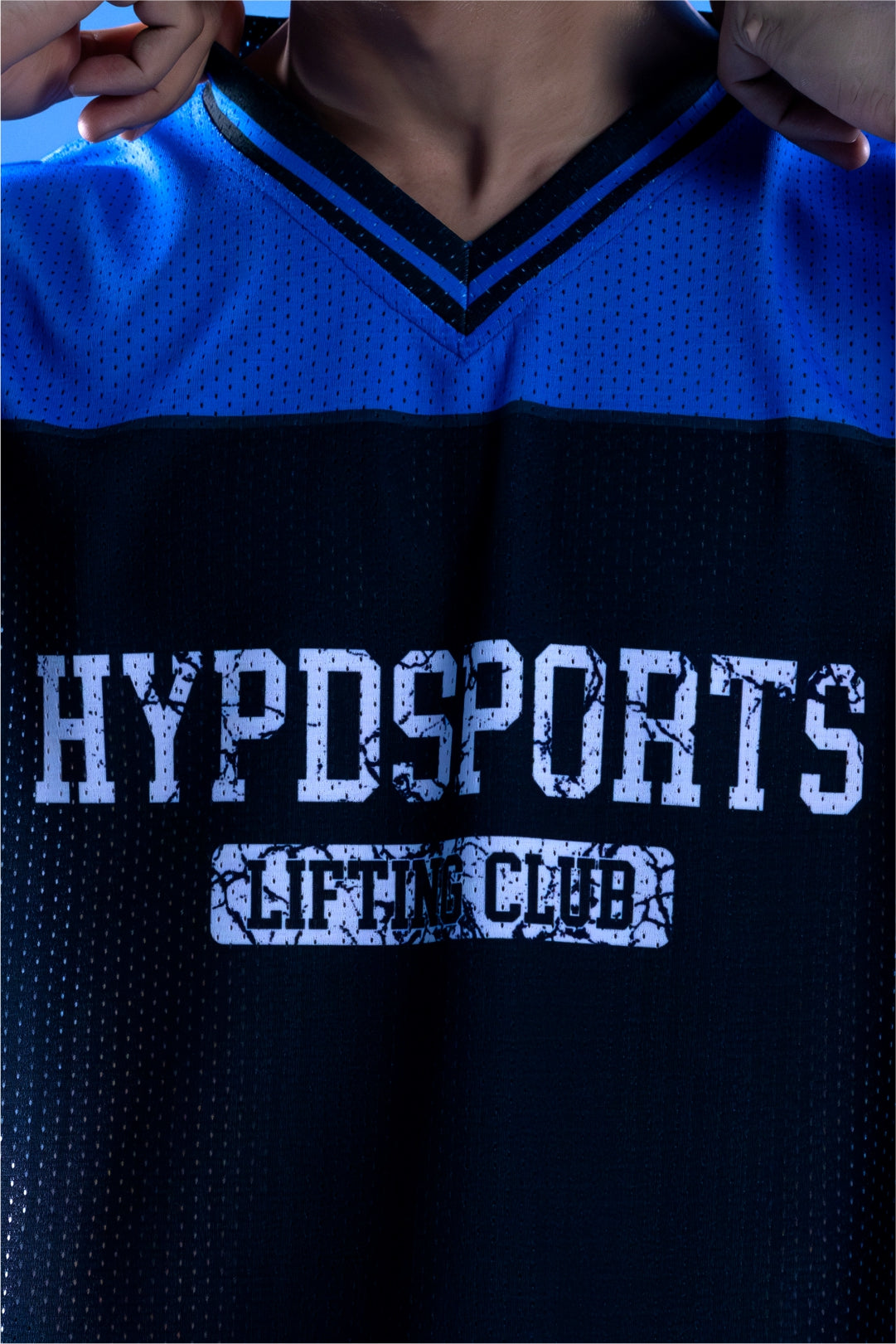 blue lifting club oversized training jersey mens 
