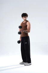 mocha signature ribbed vest mens