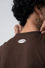 brown essential oversized t-shirt men 