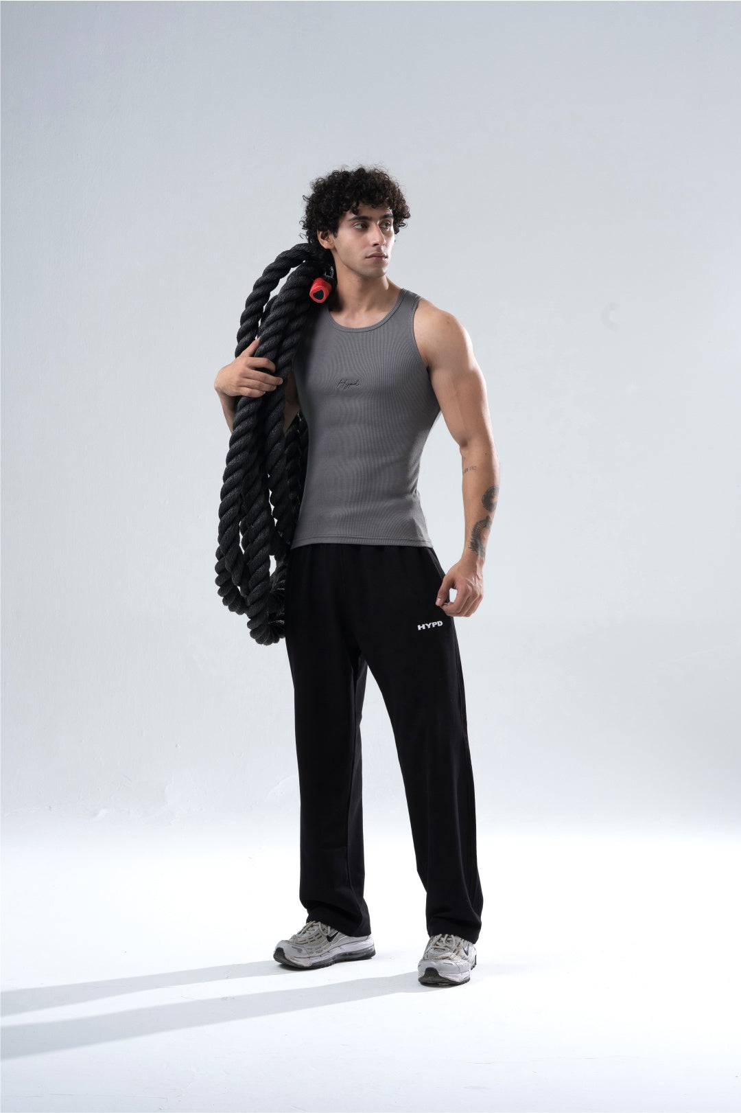 steel grey signature ribbed vest mens