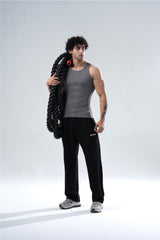 steel grey signature ribbed vest mens