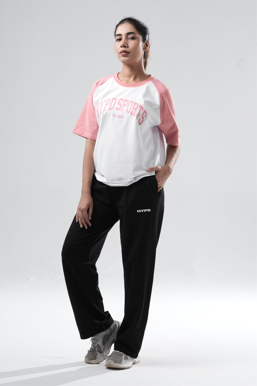 Black Essential Straight Fit TrackPants