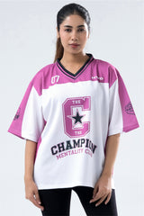 Pink Champion Mentality Oversized Training Jersey For Her