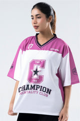 Pink Champion Mentality Oversized Training Jersey For Her
