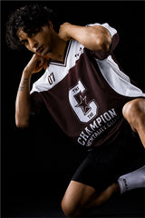 brown champion mentality oversized training jersey mens 