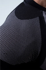black hypex seamless compression t shirt for mens