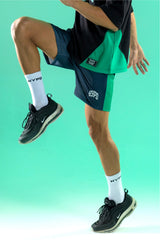 black/green training club mesh shorts mens 
