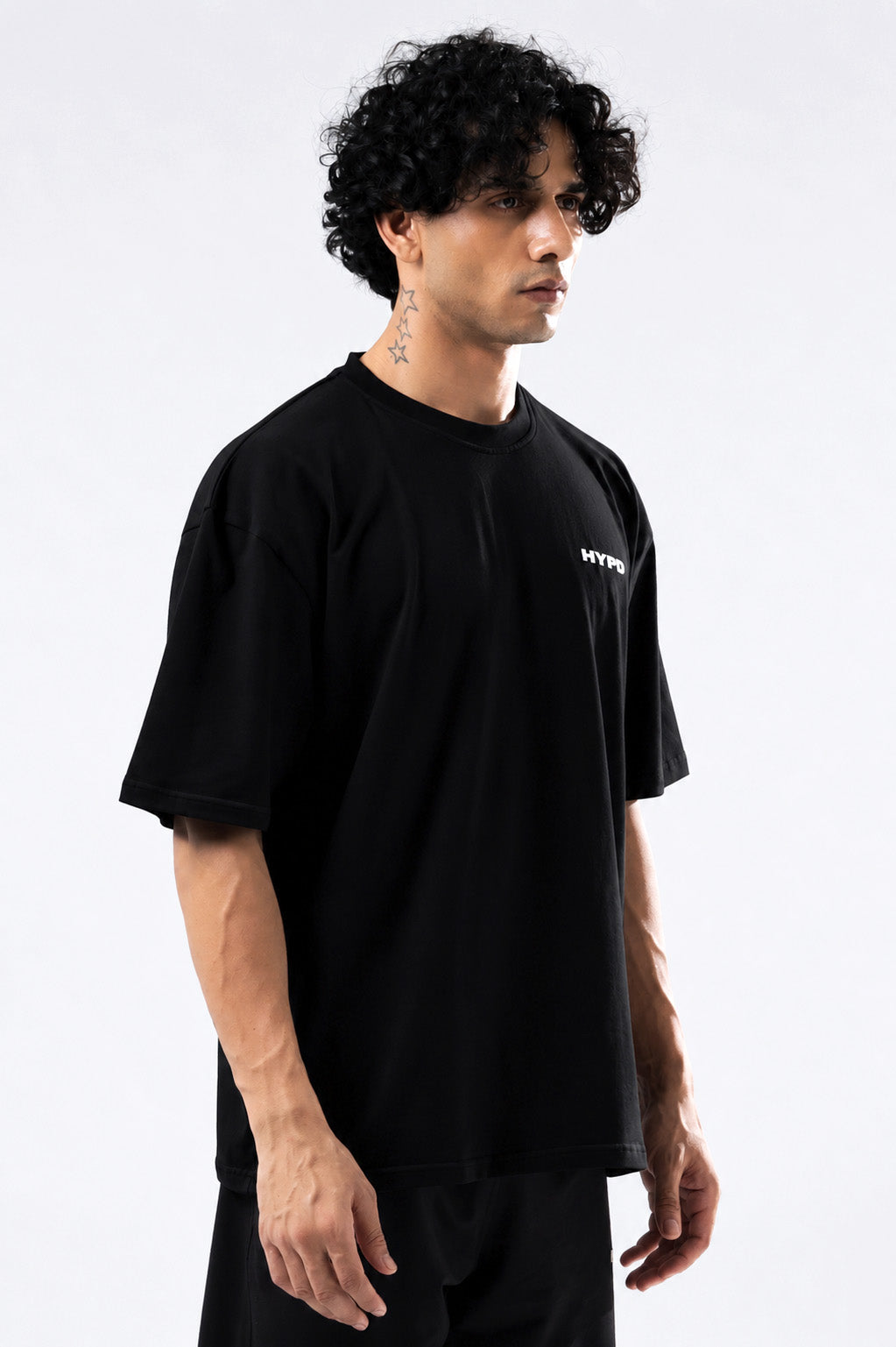 black essential oversized t-shirt men 