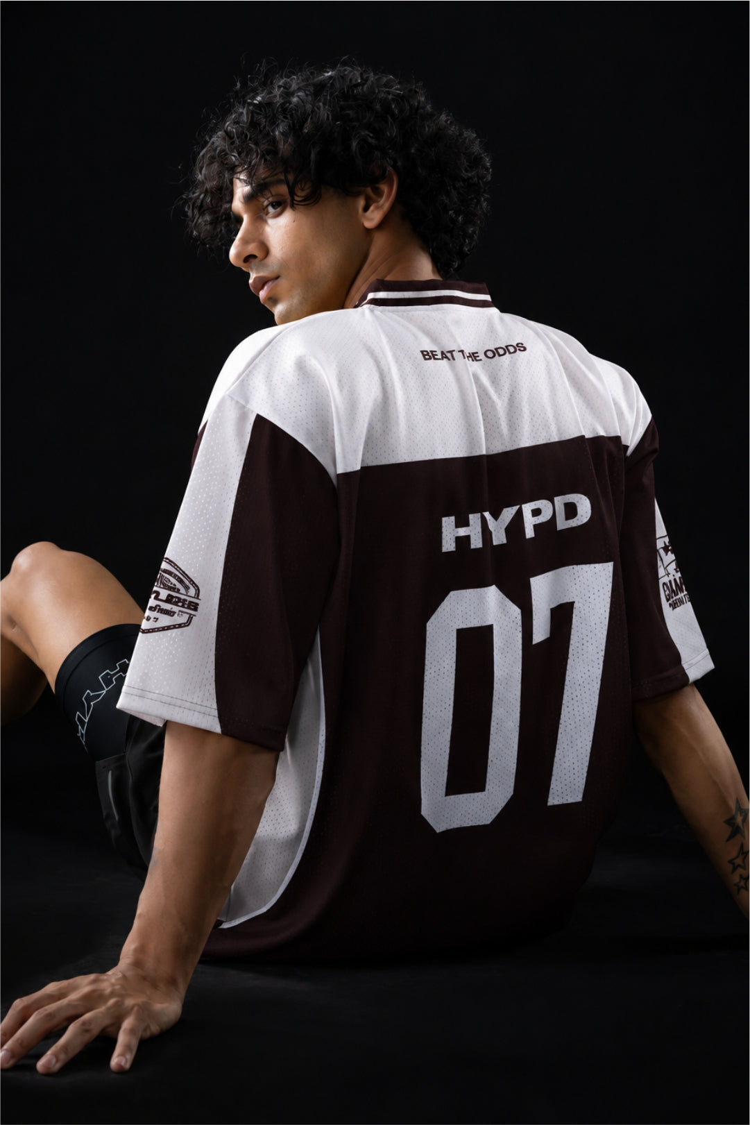 brown champion mentality oversized training jersey mens 