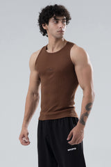 Mocha Signature Ribbed Vest