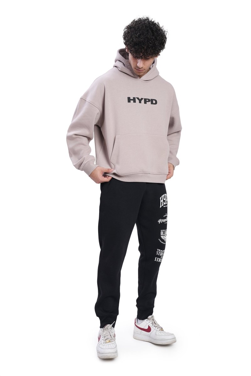 Beige Puff Oversized Hoodie - HYPD Sports