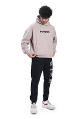 Beige Puff Oversized Hoodie - HYPD Sports