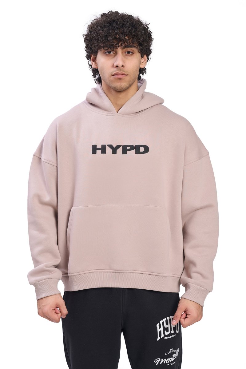 Beige Puff Oversized Hoodie - HYPD Sports
