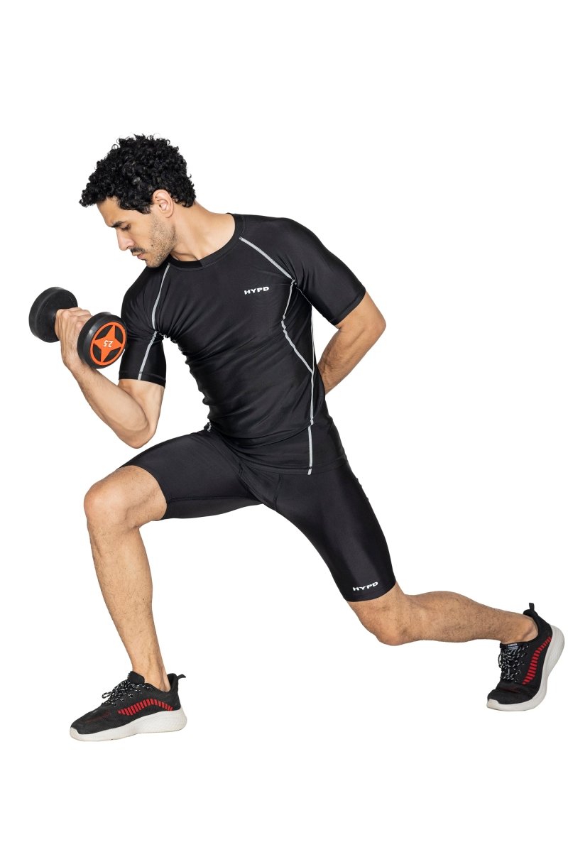 Black Aura Compression T-shirt - HYPD Sports